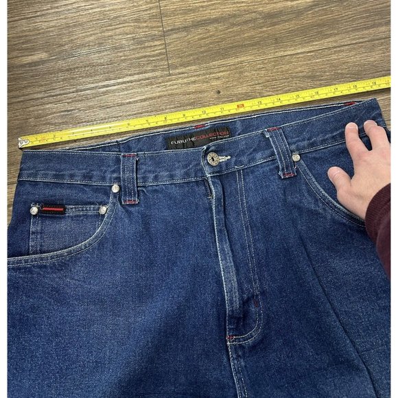 Fubu The Collection Circa XCII Denim Jeans Men Size 38 Baggy Loose y2k Grunge - Picture 11 of 11